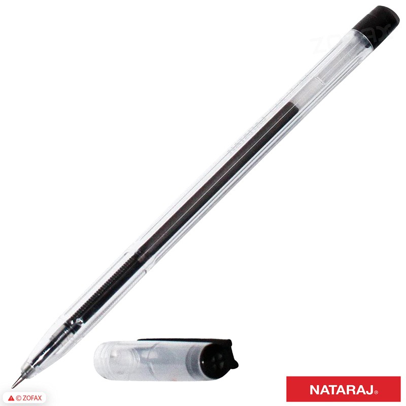 NATARAJ - 20 Gelix Gel BLACK Pens 0.7mm Fine Tip