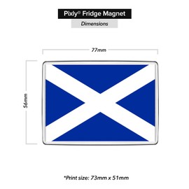 Pixly® Scotland Flag Fridge Magnet Large Jumbo Size Scottish Keepsake Country Souvenir Novelty Refrigerator Magnets Gift