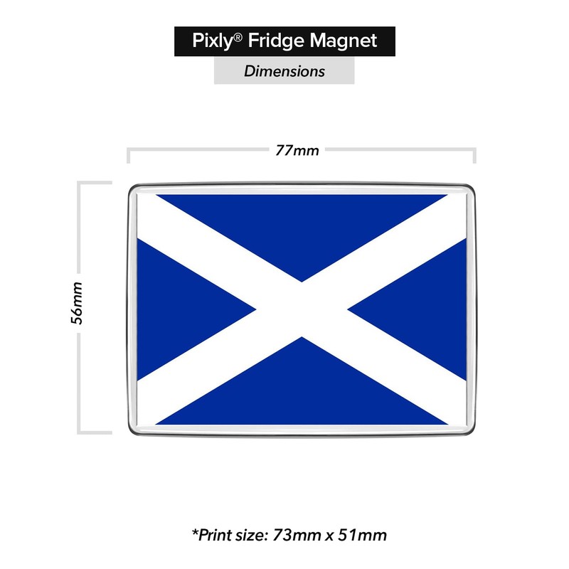 Pixly® Scotland Flag Fridge Magnet Large Jumbo Size Scottish Keepsake