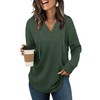 SAMPEEL Womens Tops Lightweight V Neck Hoodies Trendy Fashion Long