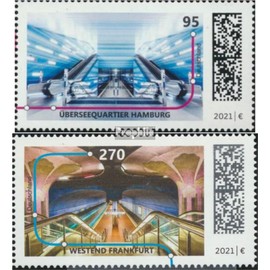 Prophila Collection BRD (BR.Deutschland) 3593-3594 (Complete Edition) Mint NH ** MNH 2021 Underground Stations (Stamps for Collectors) Railway/Cable Car