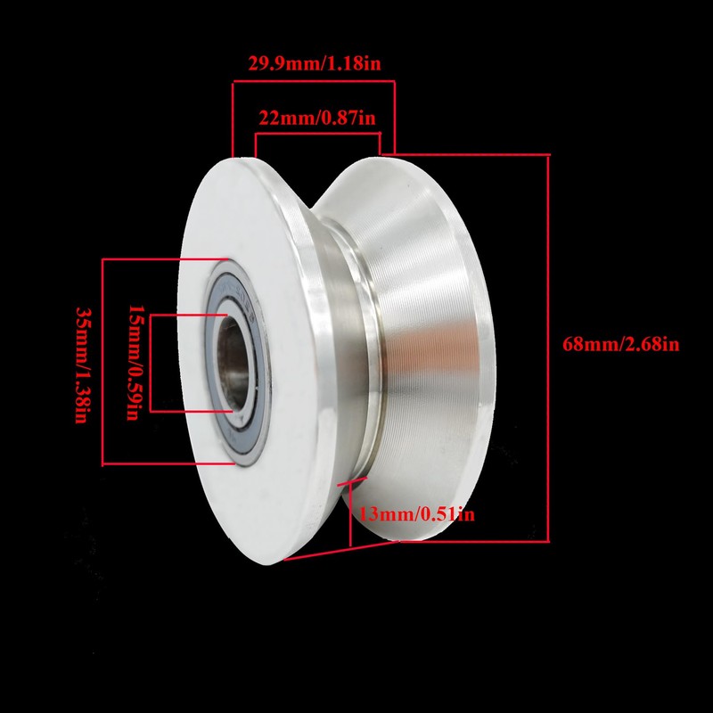 3in V Groove Wheel Stainless Steel Rolling Gate Wheels Slide