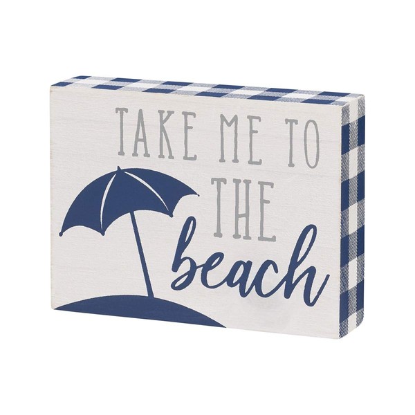 Collins Painting 'Take Me to The Beach' Mini Wood Block