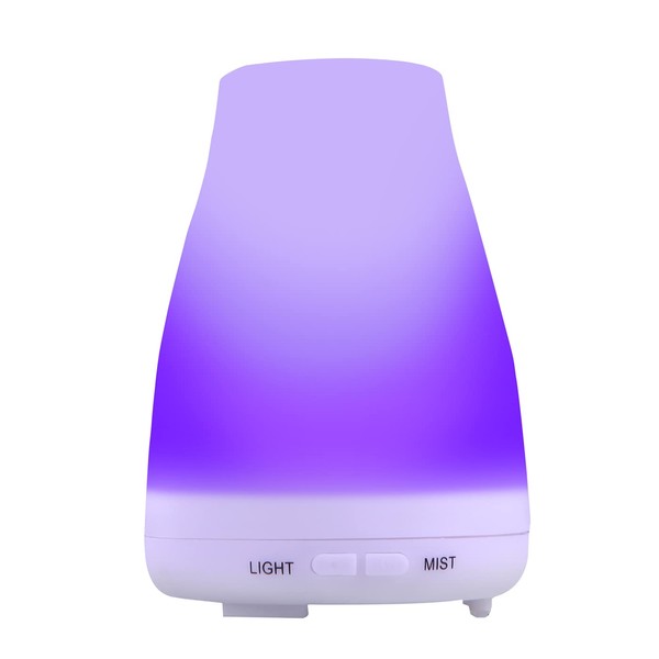 Aromatherapy Essential Oil Diffuser 150ml Portable Ultrasonic Cool Mist Diffusers Humidifier with 7 Color Changing LED Lights and Waterless Auto Shut-Off for Home and Office