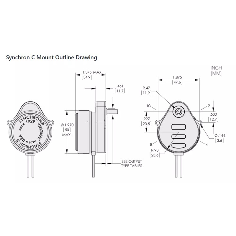 Hansen Synchron A12RC-6 Motor, Synchron 600 Series, 110 ACV 60Hz,