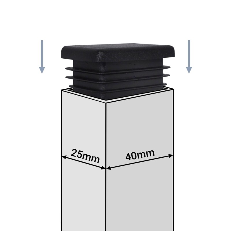 SKIR'CO (20 pcs) Rectangular Plastic Plugs 25 x 40 mm,