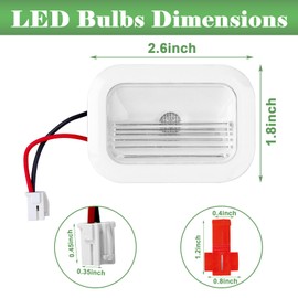 Earthtec W10843353 W10695459 Replacement for Whirlpool Freezer Refrigerator LED Light Bulb Compatible with Kenmore Maytag W11683243 W11126053 W10660728 W10279030 W11205083 W10279030 3 Pack