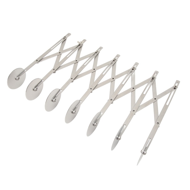 7 Wheel Pastry Cutter Roller Stainless Steel Multifunction Adjustable Width