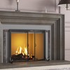 Fire Beauty Fireplace Screen with Hinged Doors, Powder Coated Steel