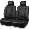 CAR PASS Faux Leather Car Seat Covers Front Seats Only,
