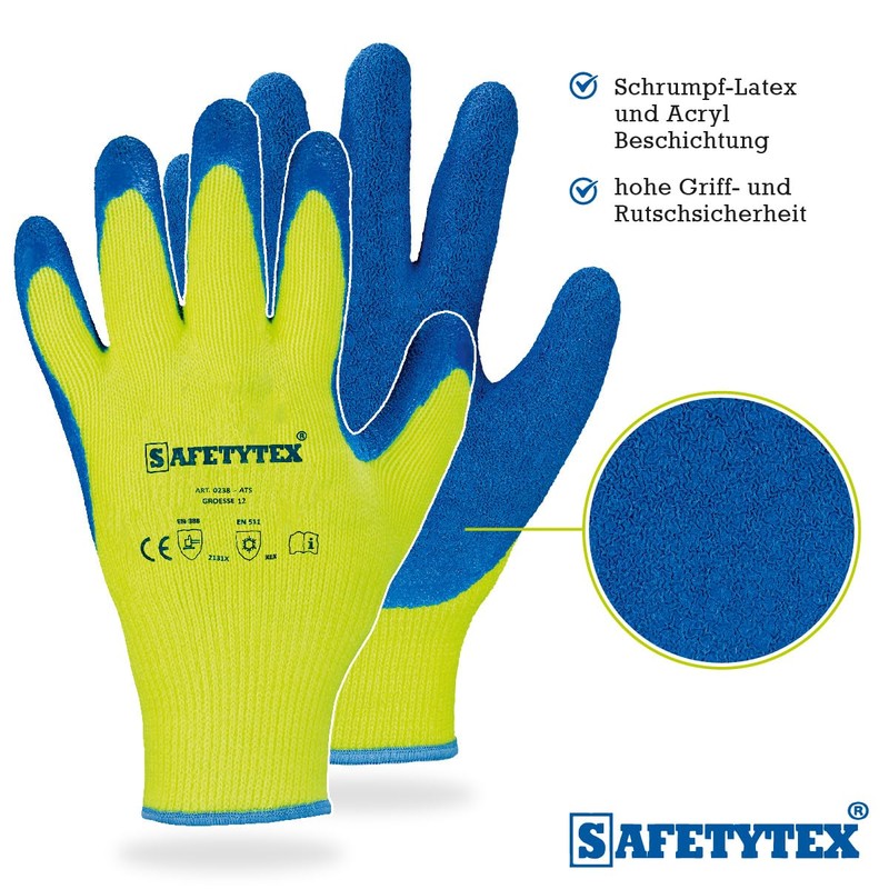 Safetytex Winter Work Gloves - Lined Cold Protection Gloves -