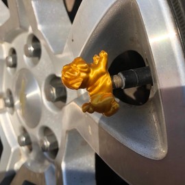 Pug Tire Valve Stem Covers Set of 5 - Protect Your Tires and Show Your Pug Love