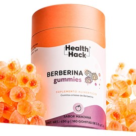 Berberina Pura 500mg 180 Gomitas para Adulto Sin Azúcar Health Hack