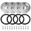 XtraGlow 4Pcs Stainless Steel Watermelon Light Bunk Adapters Round Marker