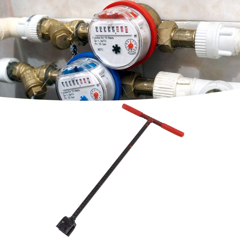 41x20cm Water Meter Key Steel T Handle Curb Key with
