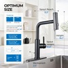 WEWE Waterfall Kitchen Faucet with Pull Down Sprayer, Black Kitchen