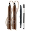 AWCCXMYM 2Pcs Microblading Eyebrow Pencil Kit, 4 Fork Tip Eyebrow