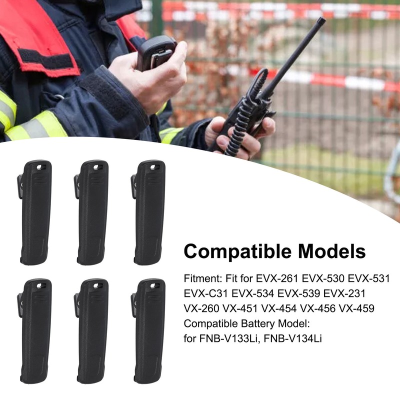 6Pcs Walkie Talkie Belt Clip Portable Sturdy Easy Installation Radio