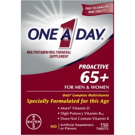 One A Day Proactive 65 Plus Multivitamins Supplement 150 Tablets Men Women 65+