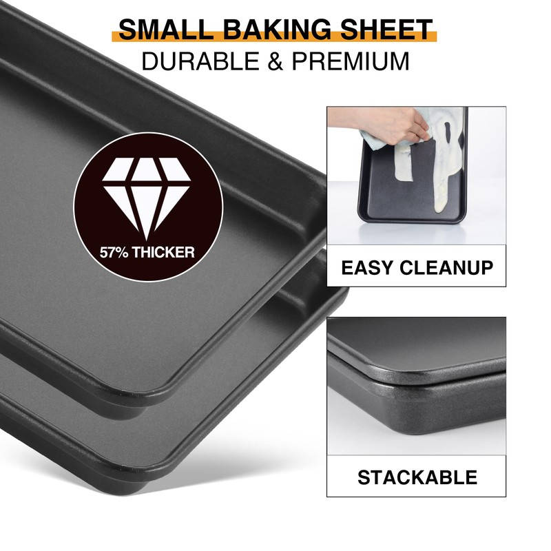 HONGBAKE 2 Pack 9.7X7.5" Toaster Oven Pans for Baking, 57%