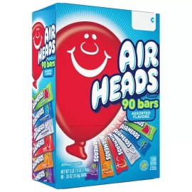 Airheads Chewy Taffy Bars Assorted Flavors Variety Pack 90 ct