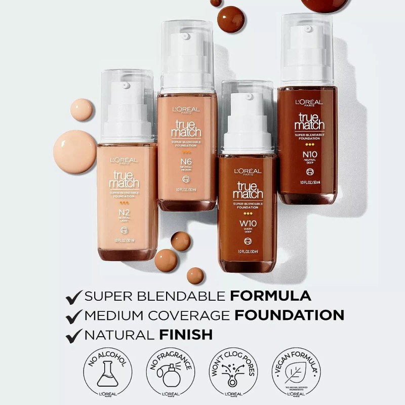 L'Oréal L'oreal True Match Base Maquillaje Liquida Super Blendable Tono