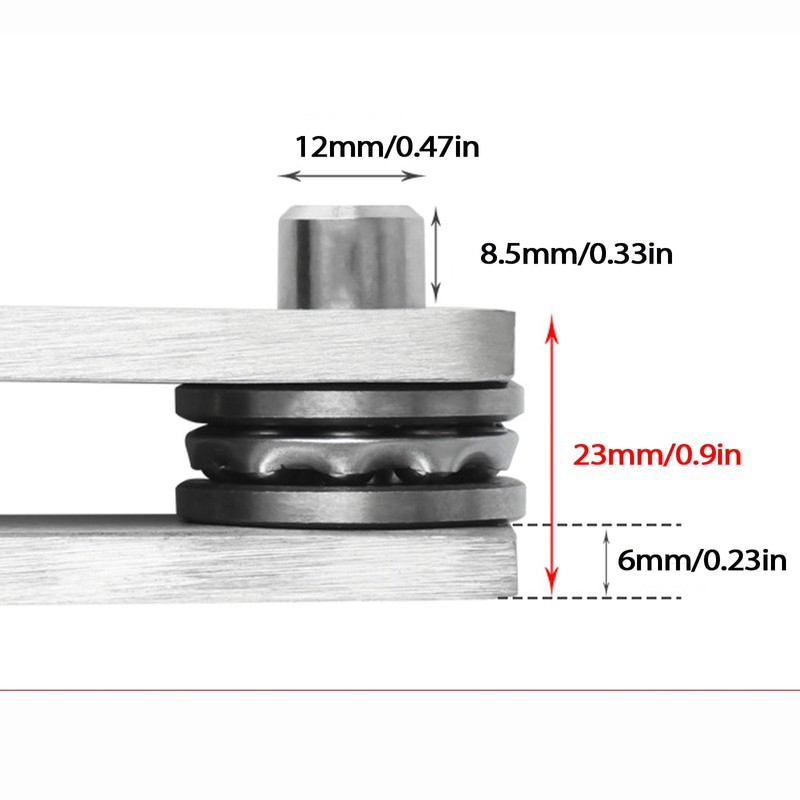 2 Pack Invisible Door Pivot Hinges, Hidden Pivot Hinge System,
