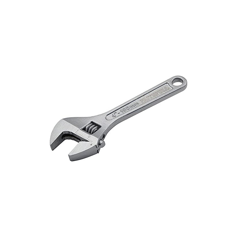 Faithfull FAIAS100MC Adjustable Chrome Spanner 100mm (4in) 15mm Jaw Capacity