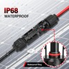 JUZUXI Solar Connectors Cable for 4 Solar Panels,IP68 Waterproof Y