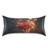 ALAZA Red Rose Flower Fire Satin Pillowcase Standard Size Pillow