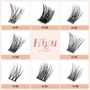 Higu clace Eyelash Cluster Extensions, 72 Pieces, 12 mm Cluster