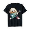 Rock Star Cupcake Cartoon Character Funny Guitar Player T-Shirt
