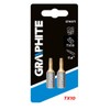 Graphite TX10 x 25mm Screwdriver Bits 2 Pcs Titanium Nitride