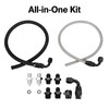 6AN Power Steering Pump Hose Kit 25Inch Leak-Proof High/Low Pressure