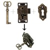 Hayaww 2 pieces antique lock locker, door lock, antique cabinet