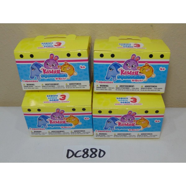 Kawaii Squeezies Series 3 Animals Lot of 4 Unopened Blind