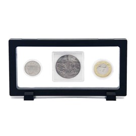 WINBST 3D Object Frame, Coin Stand, Floating Frame, Coin Frame for Your Coins, Trophy, Decoration, Storage for Coins, Stamps, Orders
