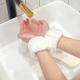 Facial Cleansing Wristbands - Water Absorbent Wrist Towels 05 Facial Wristband 1pc - Light Pink 12ea