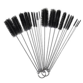 20 Piezas Botella de Limpieza Cepillos, Acero Inoxidable Reutilizable de Múltiples Fines Tubo Pincel Conjunto para Limpia Pipas, Limpia Popotes, Biberón, Vasos, Teclados, Botellas y Joyas