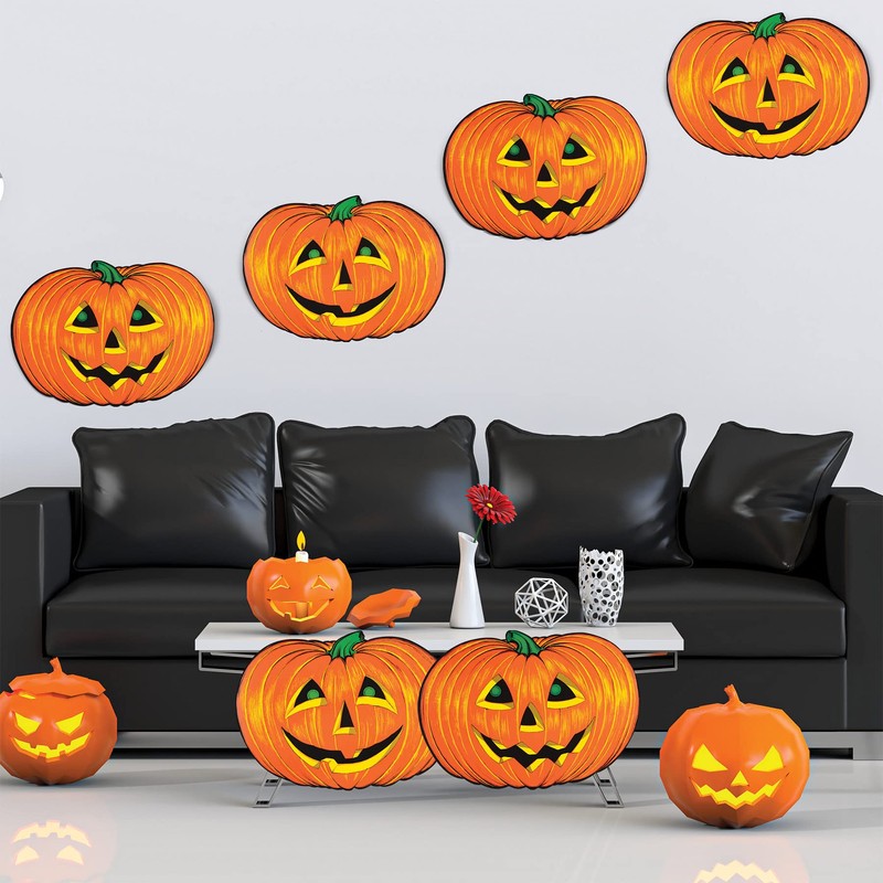 Beistle 12-Piece Jack-O-Lantern Faces, 25-Inch