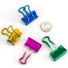 Officemate Easy Grip Medium Binder Clips, Assorted Metallic Colors, 12