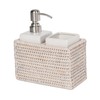 KOUBOO - La Jolla Rattan Soap Dispenser and Tumbler/Tootbrush Holder