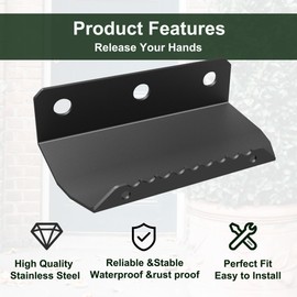 Hehdbz 4 Pcs Stainless Steel Foot Operated Sanitary Door Handle,Touchless Hands Free Door Opener, Door Opener Tool Perfect for Home&Commercial Office Hospital Bathroom Restaurant