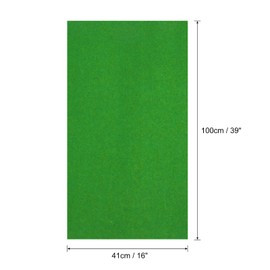 MECCANIXITY Artificial Model Grass Mat 16 Inch x 39 Inch Artificial Grass Turf Realistic Fake Grass Decor for Model Trains Scenery Craft Lawn Garden Decoration, Medium Green
