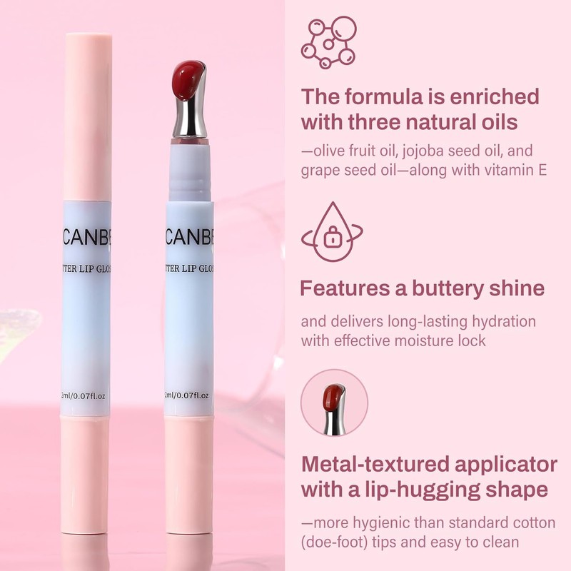 Brillo Labial Hidratante UCANBE Butter – Alto Brillo, No Pegajoso,