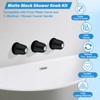 Coolfell Metal Matte Black Shower Knob 3 Piece Replacement, Compatible