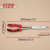 Long Reach XL Dual Pivot Wire Cutting Pliers Double-Joint Side