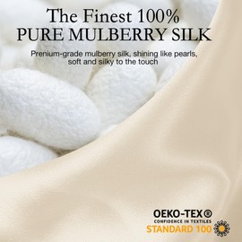 MANSPHIL Champagne 100% Silk Pocket Squares for Men, Solid Suit Handkerchief for Wedding Prom,Gift Packed, 11x11 Inch