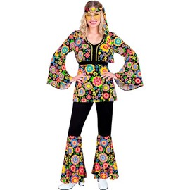 W WIDMANN MILANO Party Fashion - Costume 60s Hippie Style, Reggae, Flower Power, Disco Fever, Schlagermove