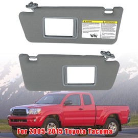 waltyotur 2 Pcs Car Sun Visor Gray Pair Left Right Driver Passenger Set Replacement for Tacoma 2005-2015 74320-35C10-B0